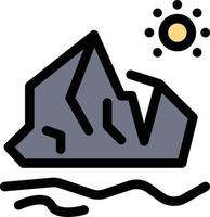 Ecology Environment Ice Iceberg Melting  Flat Color Icon Vector icon banner Template