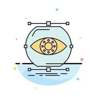 visualize conception monitoring monitoring vision Flat Color Icon Vector