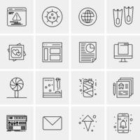 16 Universal Business Icons Vector Creative Icon Illustration to use in web and Mobile Related proje