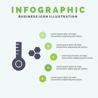 Temperature Temperature Meter Thermometer Solid Icon Infographics 5 Steps Presentation Background vector