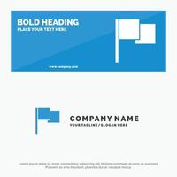 Basic Flag Ui SOlid Icon Website Banner and Business Logo Template vector