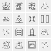 16 Universal Business Icons Vector Creative Icon Illustration to use in web and Mobile Related proje