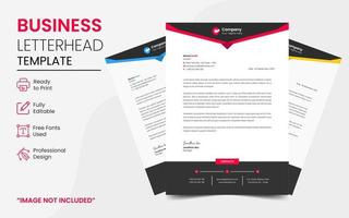 Modern business letterhead template vector