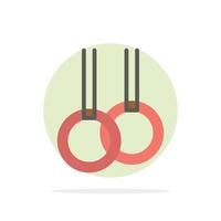 Athletic Gymnastics Rings Abstract Circle Background Flat color Icon vector