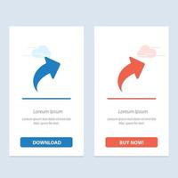 Arrow Up Right  Blue and Red Download and Buy Now web Widget Card Template vector