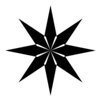 Star in lineart style. Outline vector illustration isolated on white background.