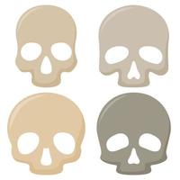 Set of Skull isolated on white background vector