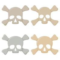 Set of Skull and Crossbones isolated on white background vector