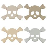 Set of Skull and Crossbones isolated on white background vector