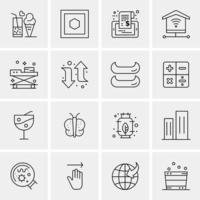 16 Universal Business Icons Vector Creative Icon Illustration to use in web and Mobile Related proje