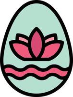 Easter Egg Egg Holiday Holidays  Flat Color Icon Vector icon banner Template