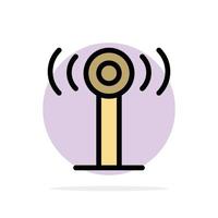 Service Signal Wifi Abstract Circle Background Flat color Icon vector