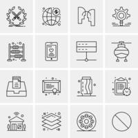 16 Universal Business Icons Vector Creative Icon Illustration to use in web and Mobile Related proje