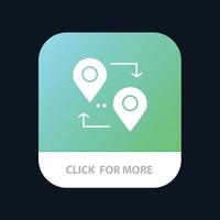 Location Map Pointer Travel Mobile App Button Android and IOS Glyph Version vector