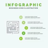 Business Idea Marketing Pertinent Puzzle Solid Icon Infographics 5 Steps Presentation Background vector