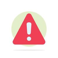 Alert Danger Warning Sign Abstract Circle Background Flat color Icon vector