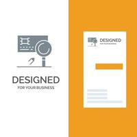 Analysis Banking Card Detection Fraud Grey Logo Design and Business Card Template vector