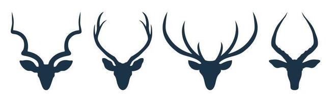Deer head With Big horn illustration vector