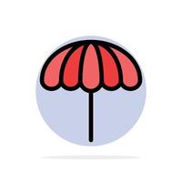 Beach Umbrella Weather Wet Abstract Circle Background Flat color Icon vector