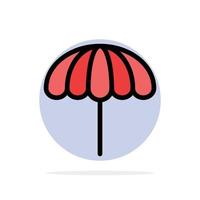 Beach Umbrella Weather Wet Abstract Circle Background Flat color Icon vector