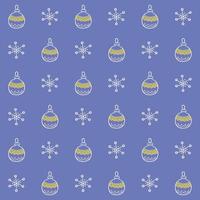 Seamless doodle style Christmas pattern. Cute background with Christmas or New Year elements. Vector illustration for wrapping paper, fabric, textile, scrapbook.