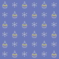 Seamless doodle style Christmas pattern. Cute background with Christmas or New Year elements. Vector illustration for wrapping paper, fabric, textile, scrapbook.