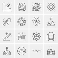 16 Universal Business Icons Vector Creative Icon Illustration to use in web and Mobile Related proje