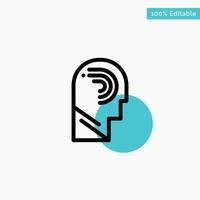 Access Human Manipulate Mind Switch turquoise highlight circle point Vector icon