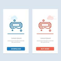 Device Glasses Google Glass Smart  Blue and Red Download and Buy Now web Widget Card Template vector