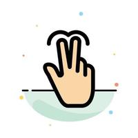 Gestures Hand Mobile Touch Tab Abstract Flat Color Icon Template vector