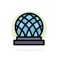 Building Canada City Dome Abstract Circle Background Flat color Icon vector