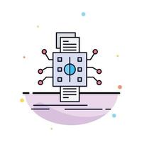 Analysis data datum processing reporting Flat Color Icon Vector