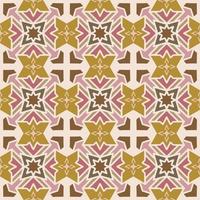 Geometric Seamless Pattern with Tribal Shape. Pattern designed in Ikat, Aztec, Moroccan, Thai, Luxury Arabic Style. Ideal for Fabric Garment, Ceramics, Wallpaper. Vector Illustration.