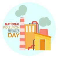 Factory with chimney exhausts as a symbol against environmental pollution vector