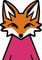 Cute Animal Fox Cartoon Illustration vector