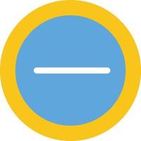 Interface Minus User  Flat Color Icon Vector icon banner Template