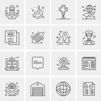 16 Universal Business Icons Vector Creative Icon Illustration to use in web and Mobile Related proje