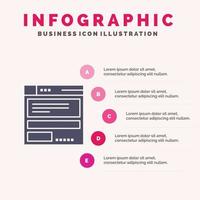 File Browser Computing Code Infographics Presentation Template 5 Steps Presentation vector