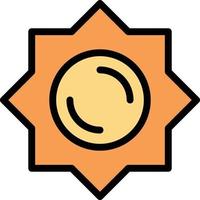 Sun Sunshine Greece  Flat Color Icon Vector icon banner Template