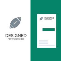 American Ball Football Nfl Rugby Grey Logo Design and Business Card Template vector