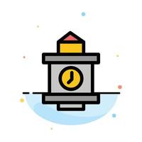 Train Time Station Abstract Flat Color Icon Template vector