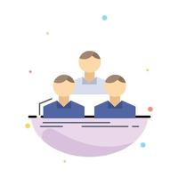 Company employee group people team Flat Color Icon Vector