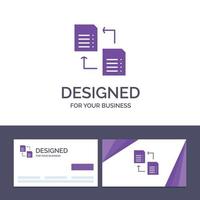 Creative Business Card and Logo template Data File Share Science Vector Illustration