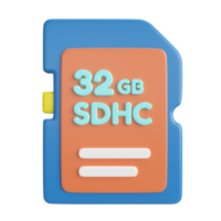 SDHC 3D Illustration Icon png