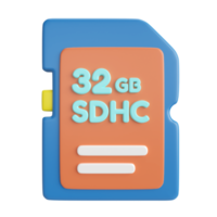 sdhc 3d illustrazione icona png