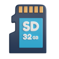 ícone de ilustração 3d micro sd png