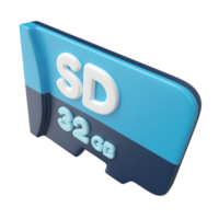 micro sd 3d illustrazione icona png