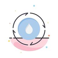 Energy Water Power Nature Abstract Flat Color Icon Template vector