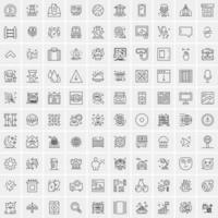 100 iconos de negocios para web y material impreso vector