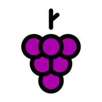 ilustración del icono de uvas png